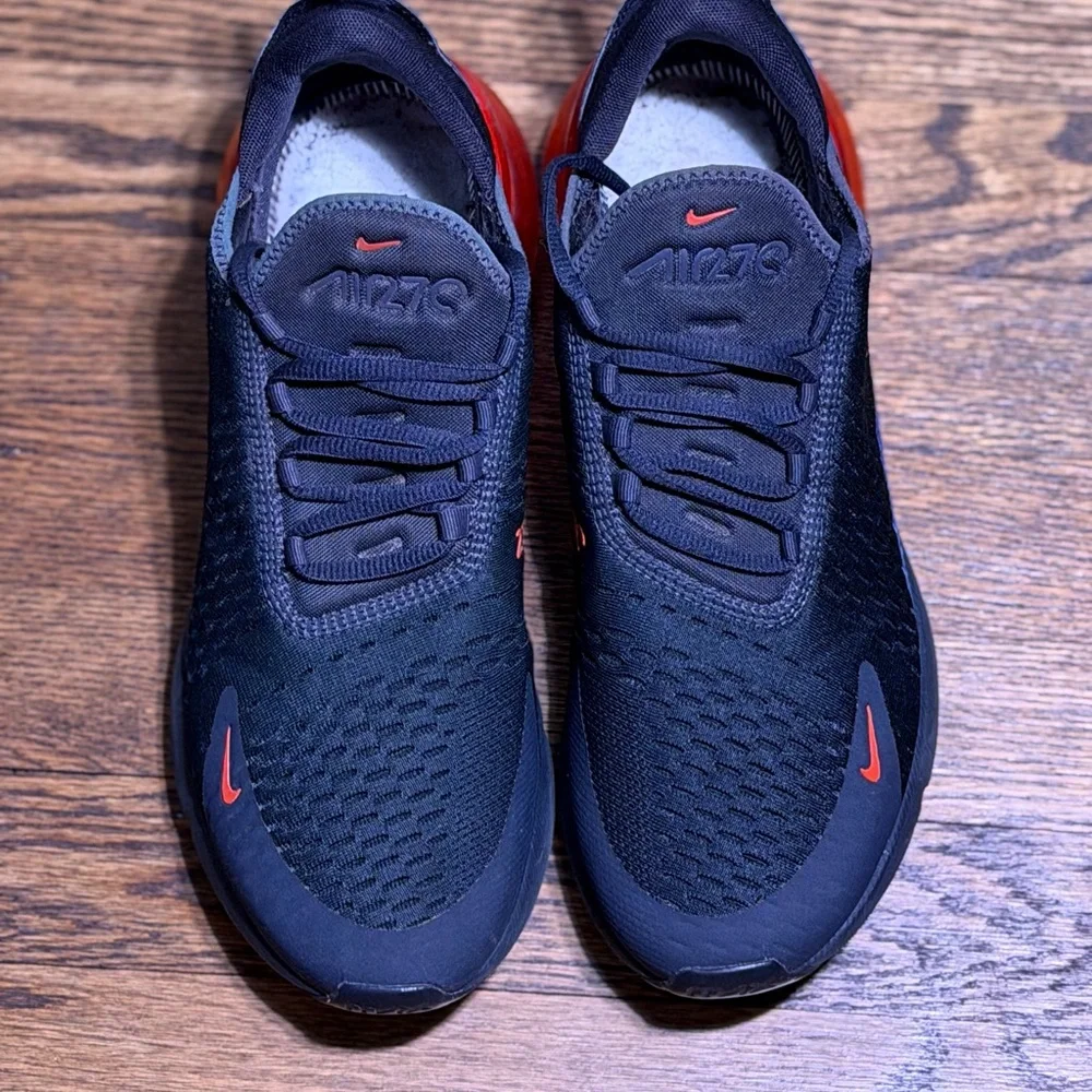 "Nike Air Max 270 Reflective Safari Men's Shoes Black Red BQ6525-001 Sz 10 - Picture 2 of 9